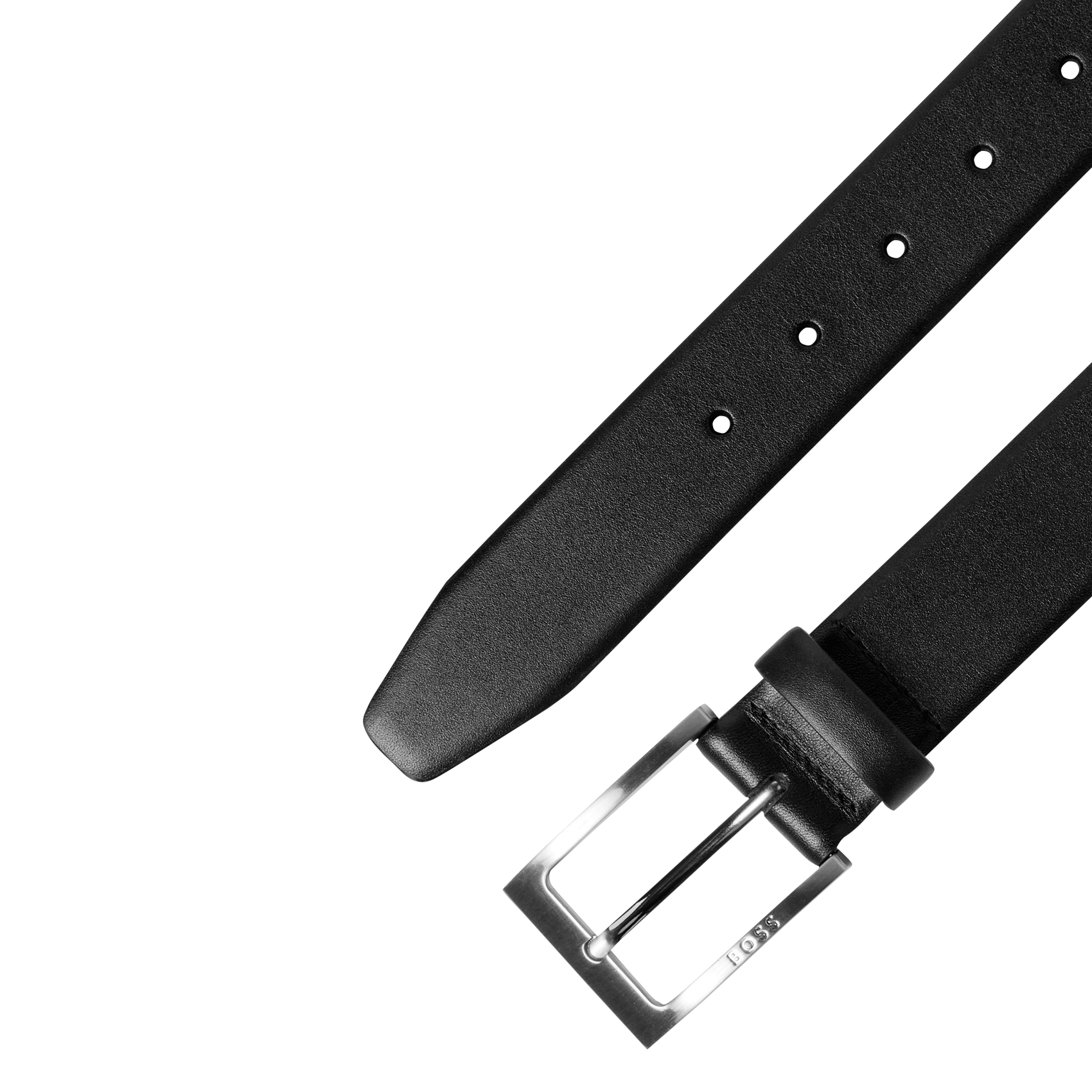 Ceinture à boucle en cuir | Noir