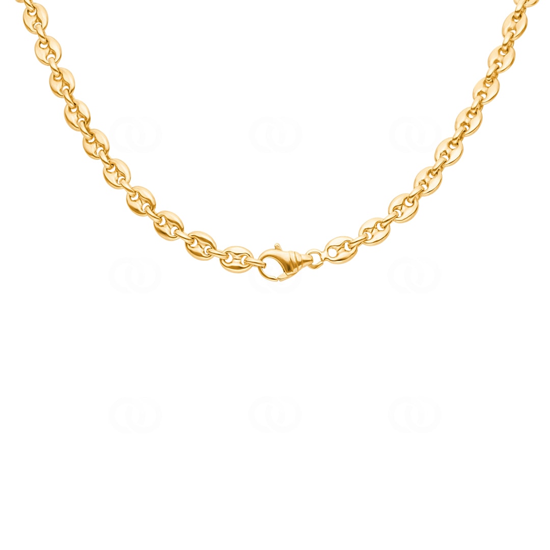 Schiffsankerkette massiv 750/18 K Gelbgold 5mm