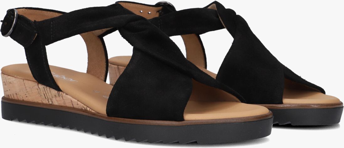 zwarte gabor sandalen met hak 751.1