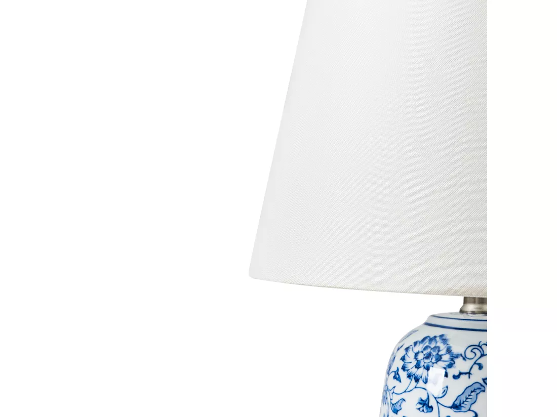 Lampe à poser AIBONITO Porcelaine Bleu
