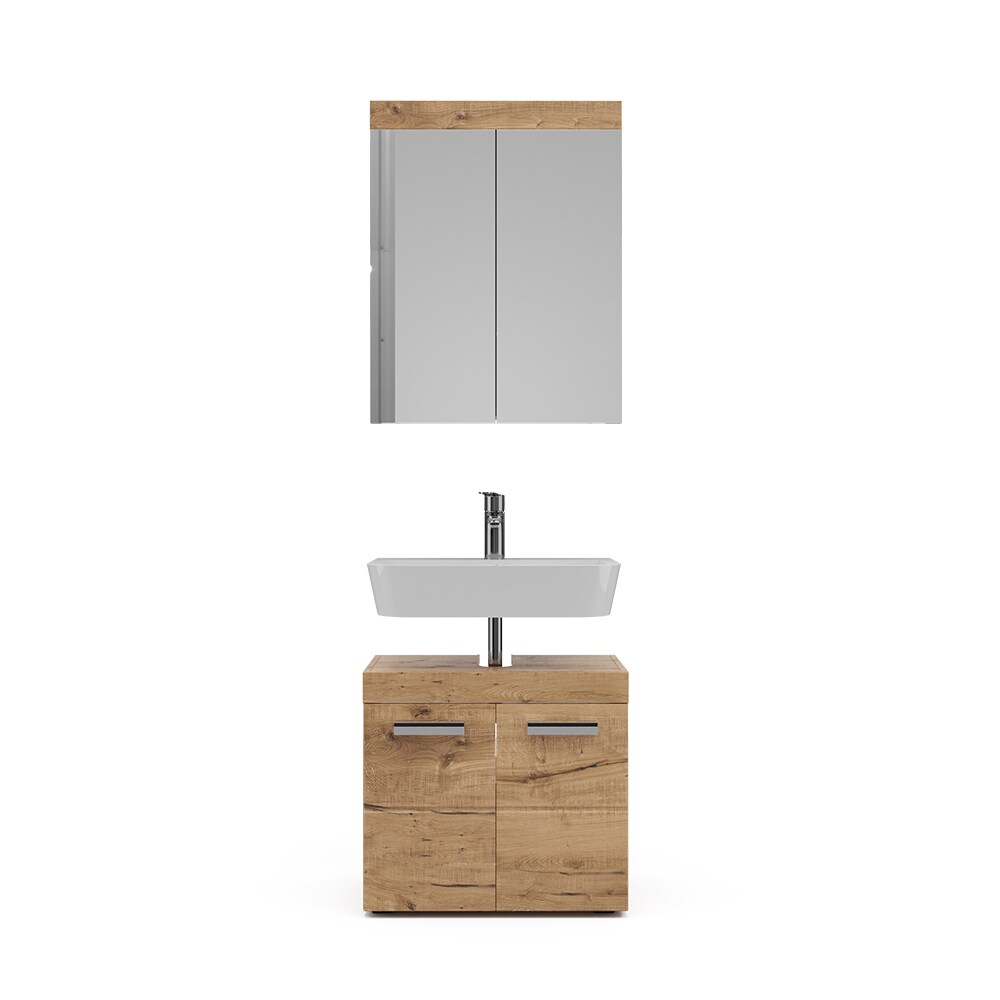 Vicco Badmöbel Set Badezimmermöbel Luna Spiegelschrank + Waschtischunterschrank