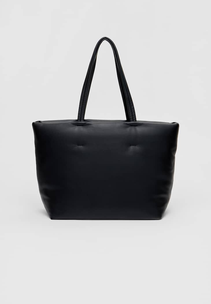Bolsa de compras lisa acolchoada