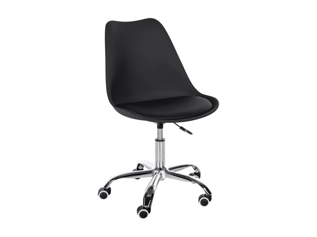 Tabouret de bureau - Plastique - Noir - Laflin
