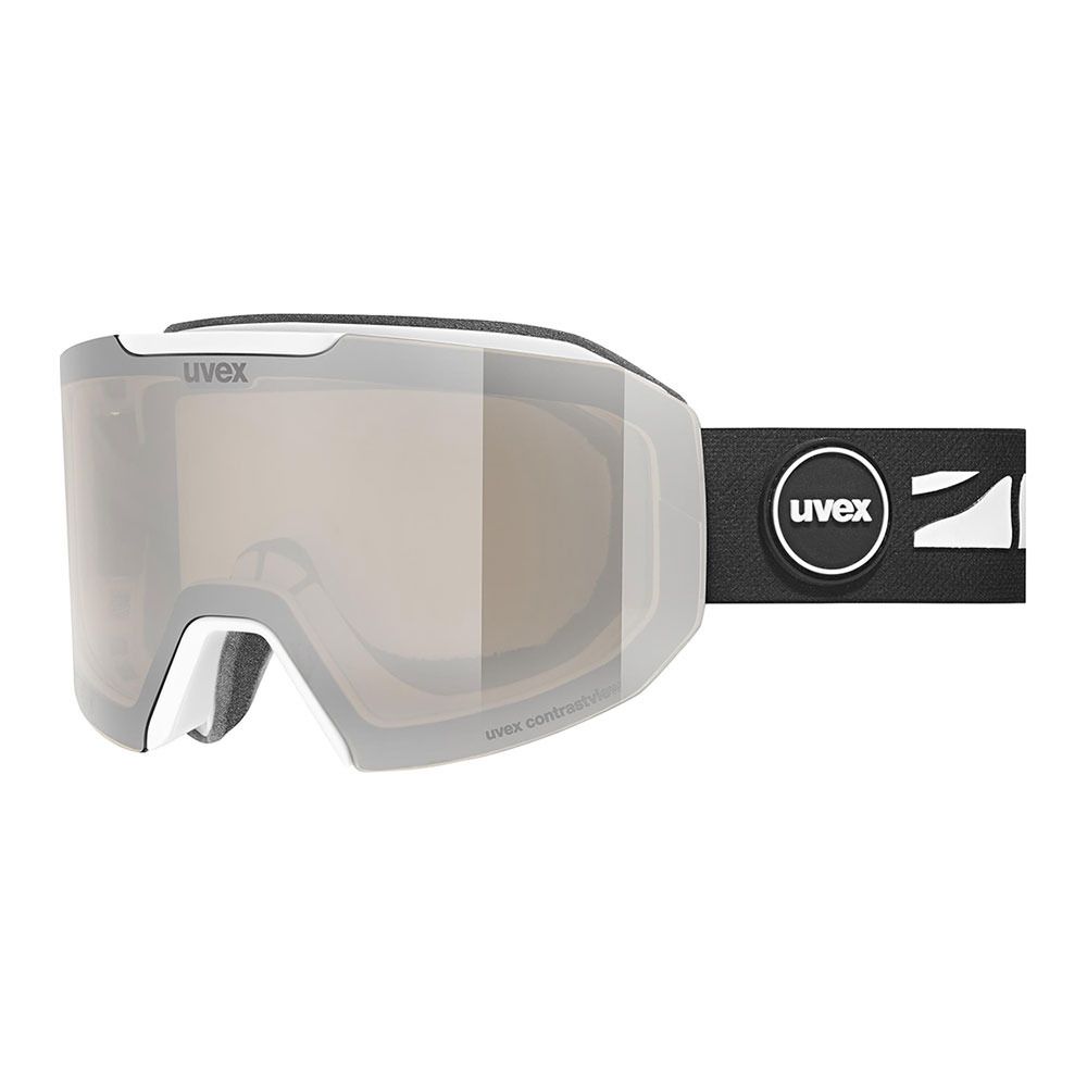 Uvex EVIDNT ATTRACT - Masque ski + écran supplémentaire black/mirror silver