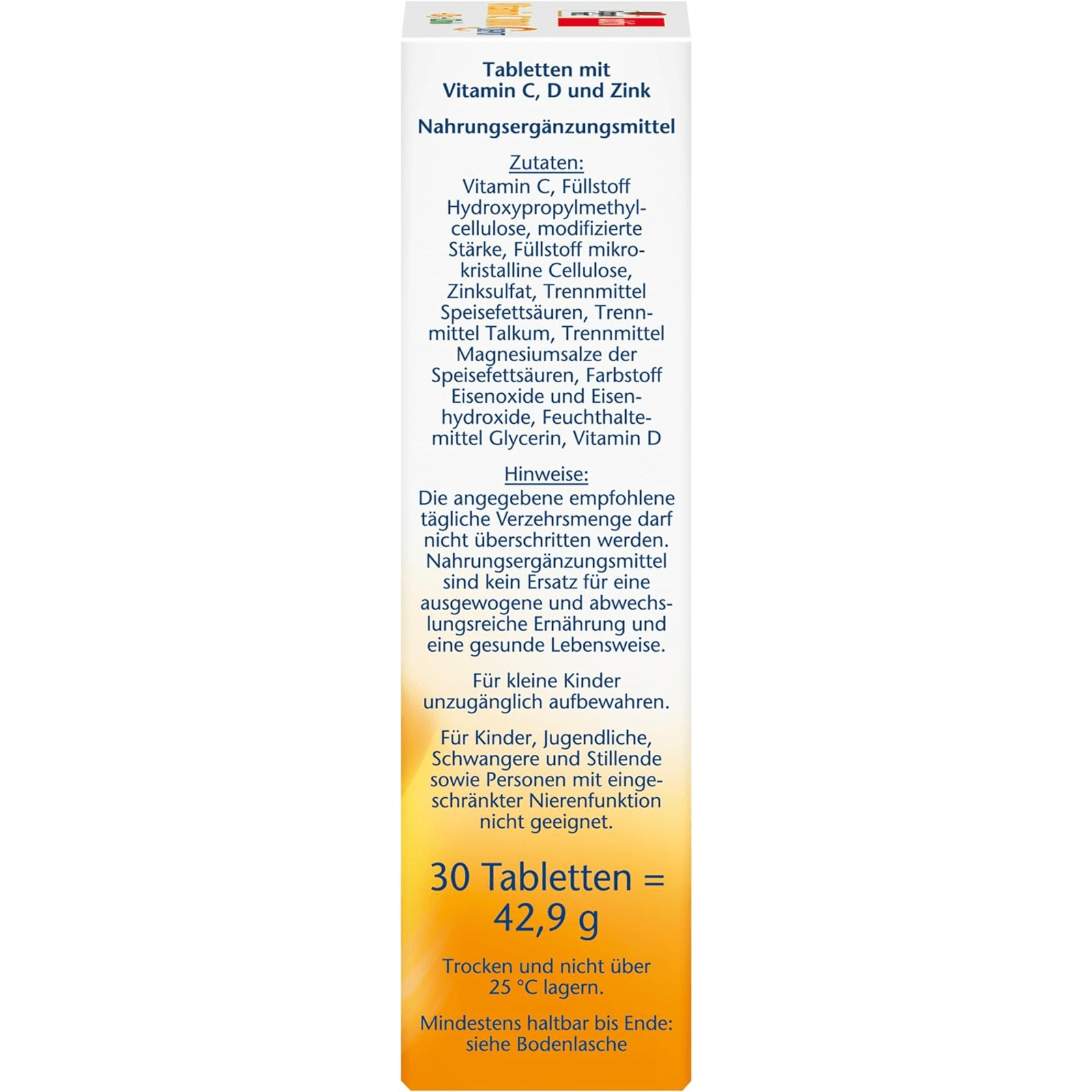 Vitamin C 1000 + D3 + Zink Depot (30 Tabletten)
