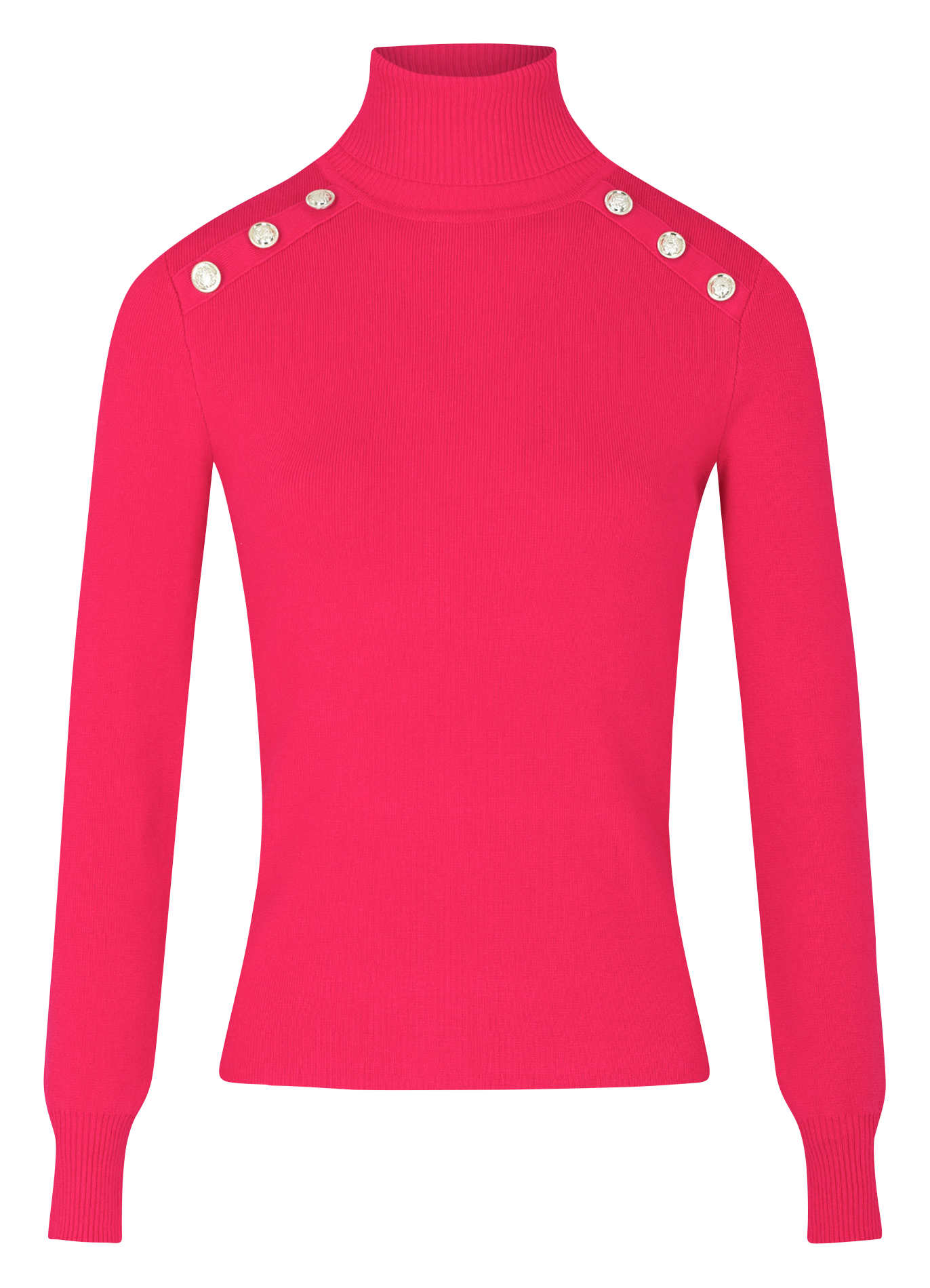 MIBO - Pull col roulé | Rose