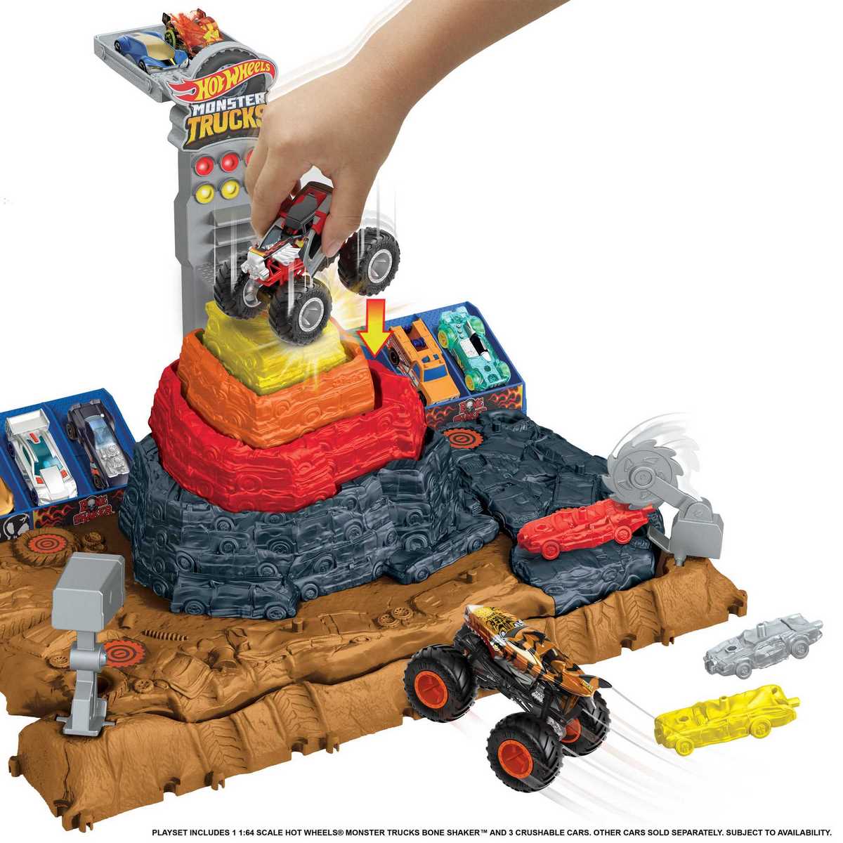 Coffret Arène de Démolition Monster Trucks Hot Wheels