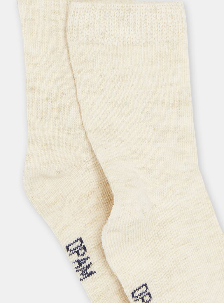 Chaussettes brillantes beige clair bébé fille