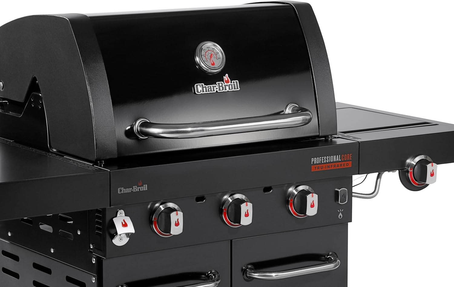 Char-Broil Gasgrill Professional CORE B 3 + Seitenbrenner + TRU-Infrared™ Technology + LED-Drehknöpfe #140918
