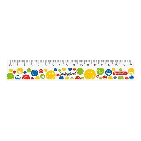Herlitz Lineal 17cm Smiley World Rainbow