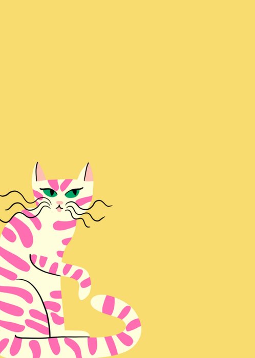 Greetz | Verjaardagskaart | kat | illustratie
