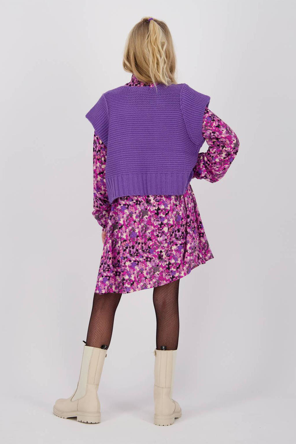 Vingino gebreid gilet Marlie paars