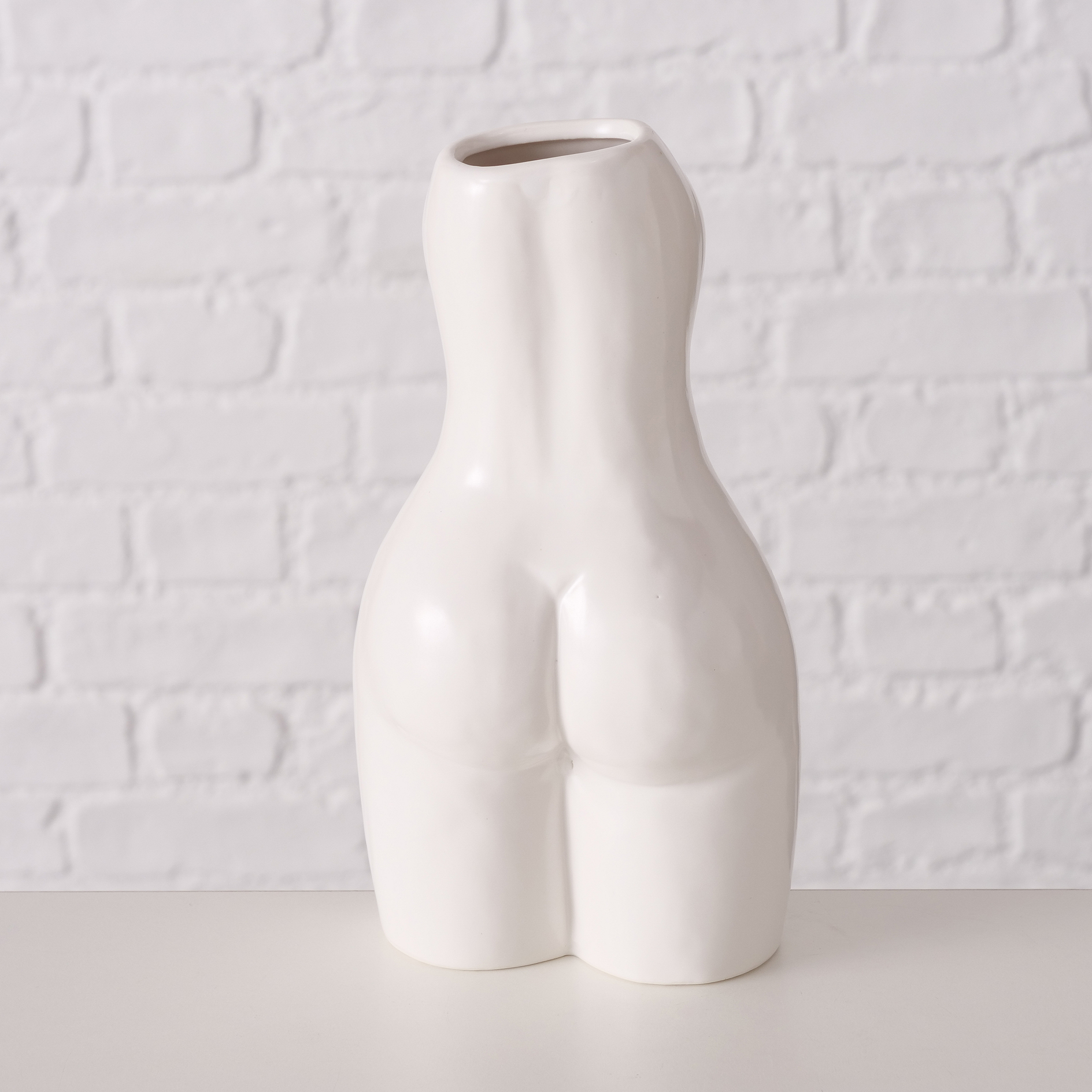 Vase - weiß matt - Porzellan