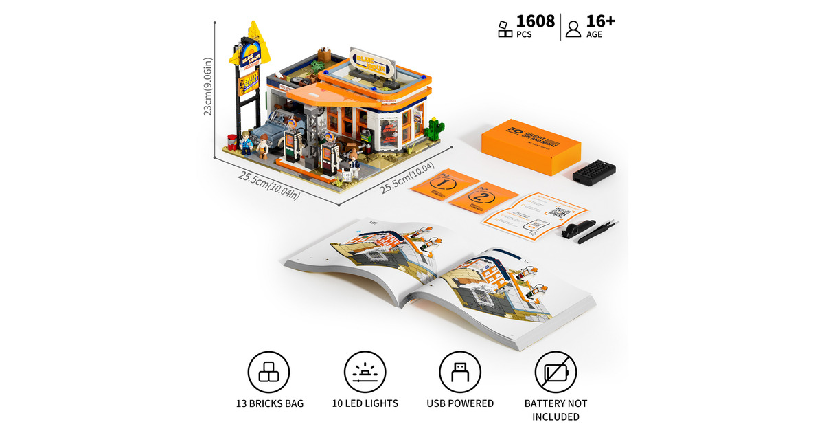LumibricksRoad Trip - Gas Station Constructiespeelgoed  (F9065)