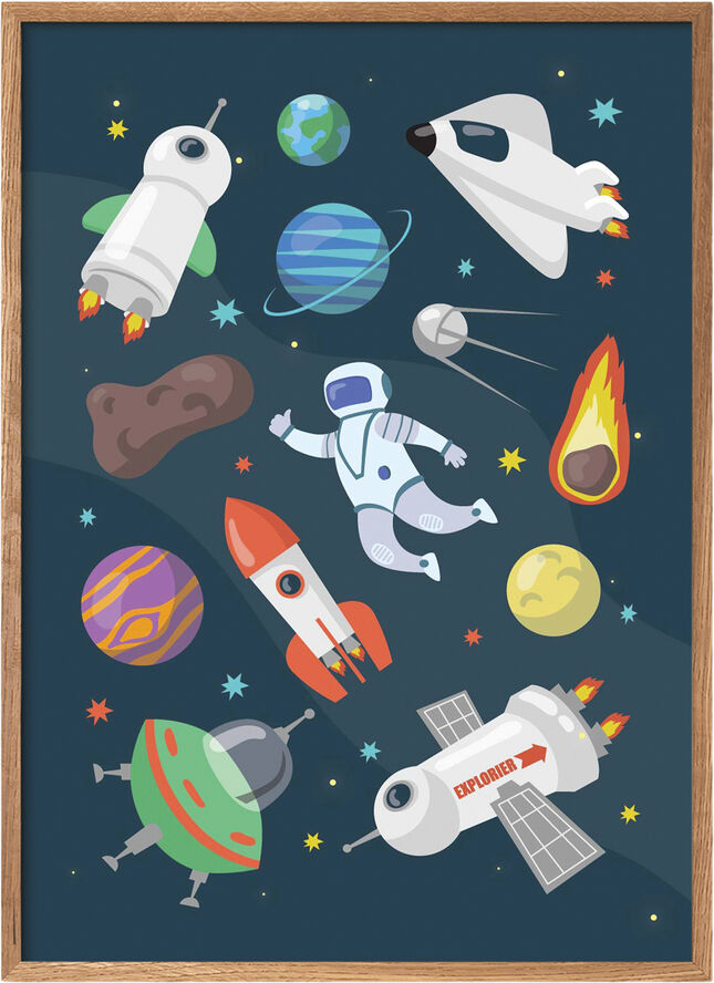 Poster & Frame Citatplakat - Rummet – Børneplakat Flerfarvet