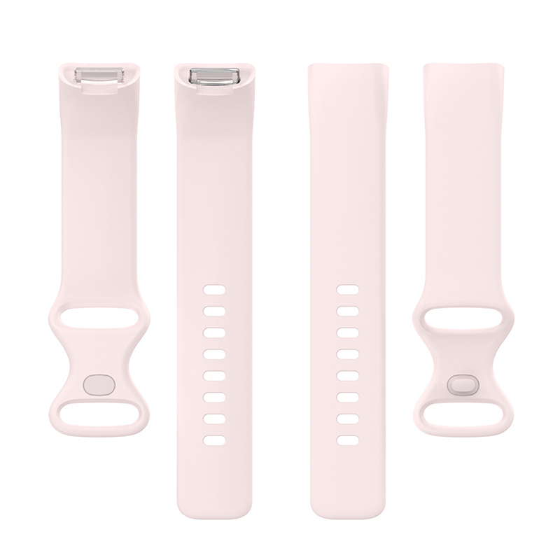 (Gr. S) Fitbit Charge 6 / 5 Silikon Armband (Gelenkumfang 156 - 198mm) - Rosa