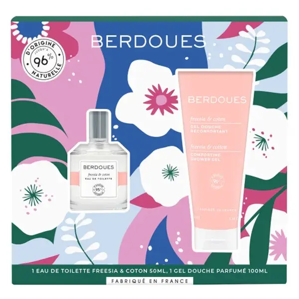 Conjunto de presente Berdoues Freesia & Cotton Comforting Eau de Toilette