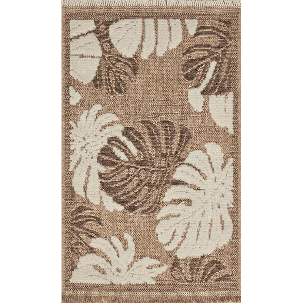 Tapis intérieur extérieur aspect jute marron tulum 9062 90 x 67 cm