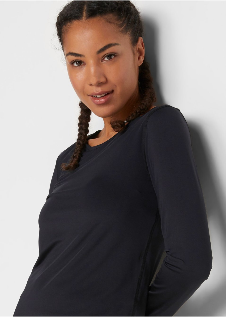 T-shirt de sport long avec polyester recyclé