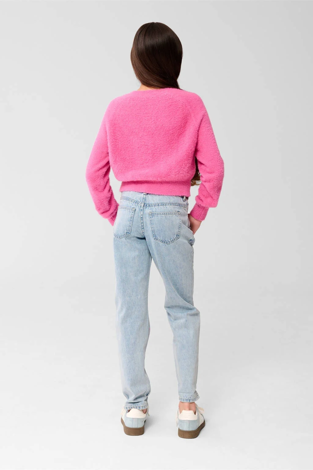 Shoeby vest roze fijn gebreid