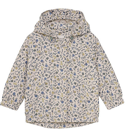 Minymo Regenjacke - PE - Timber Wolf m. Print