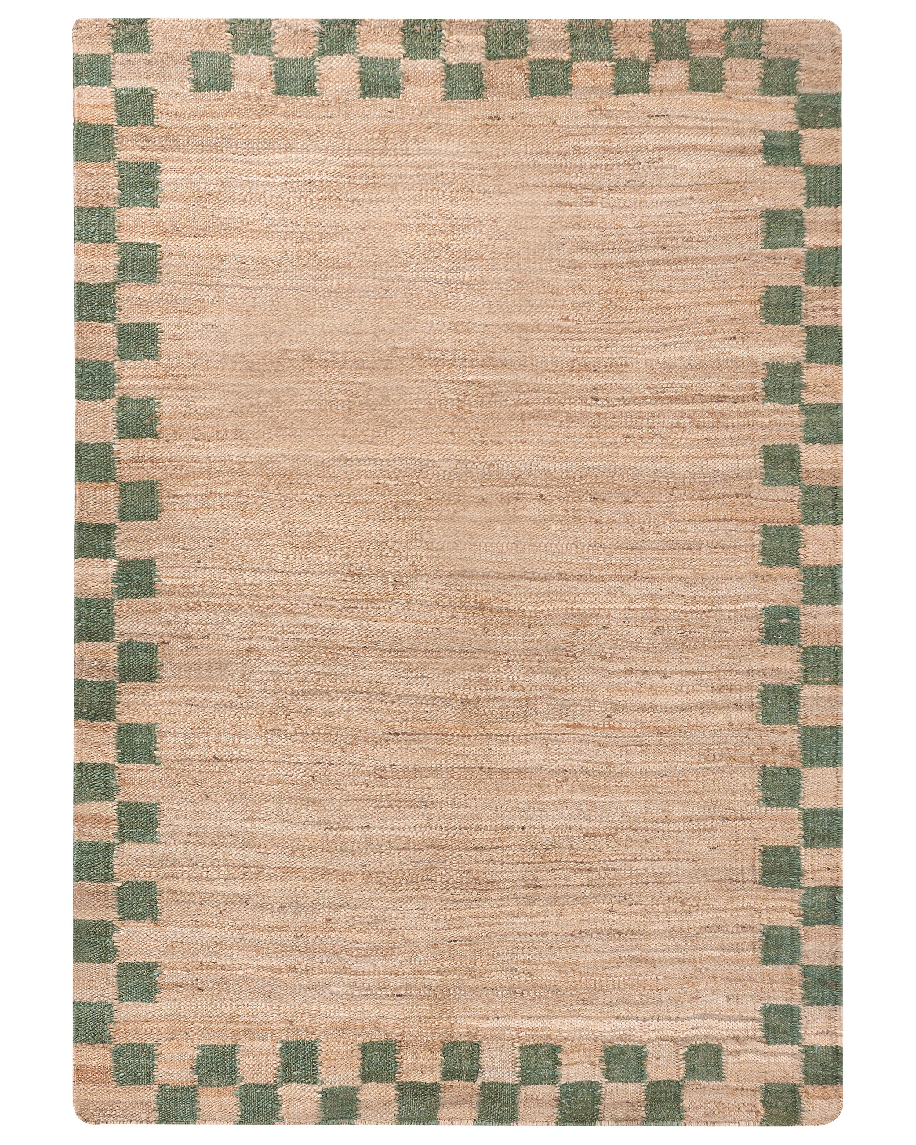 Vloerkleed BEED Beige/groen 160 x 230 cm Jute