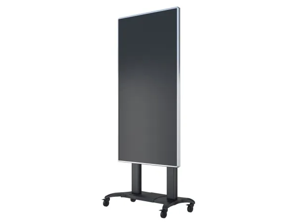 Multibrackets M Public Dual Pillar 180 HD - Vogn med hjul - for fladt panel - aluminium - sort - skærmstørrelse: 60