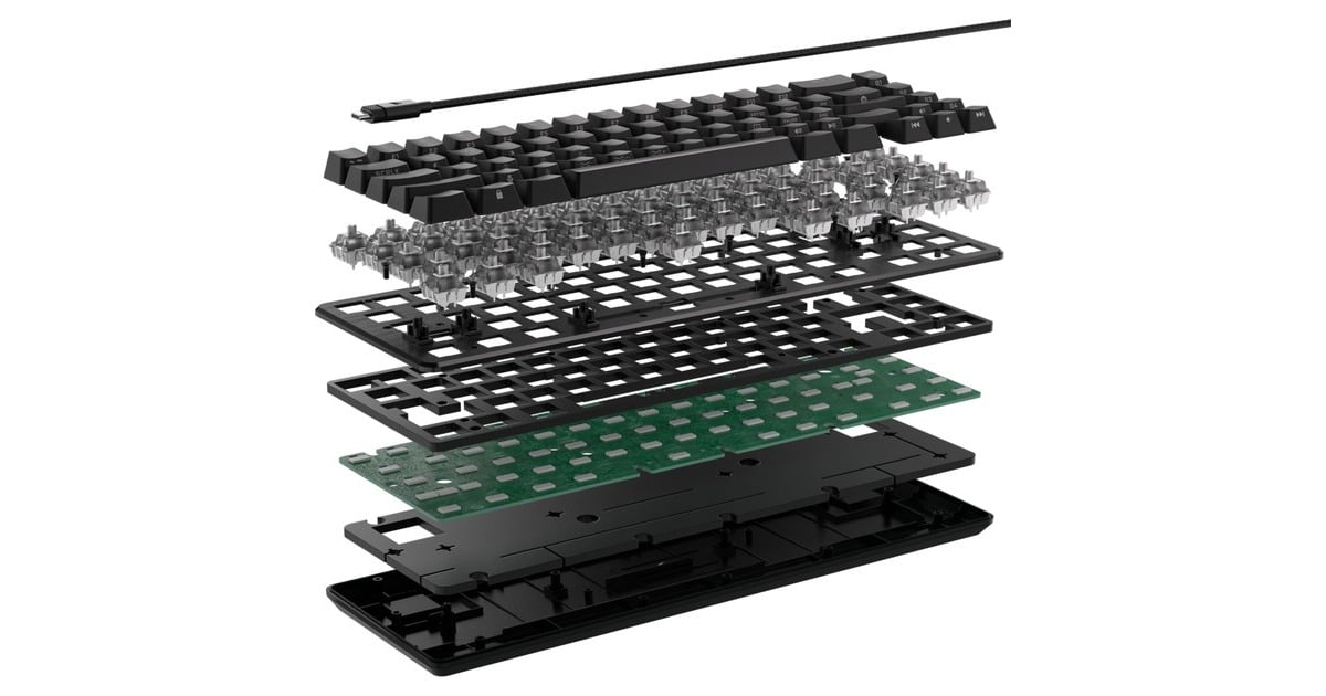 CorsairK65 PRO MINI, gaming toetsenbord  (Zwart, US lay-out, Corsair OPX, RGB leds, 65%, PBT double-shot)