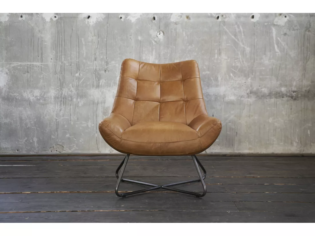 Fauteuil - marron cuir - SNOOZE