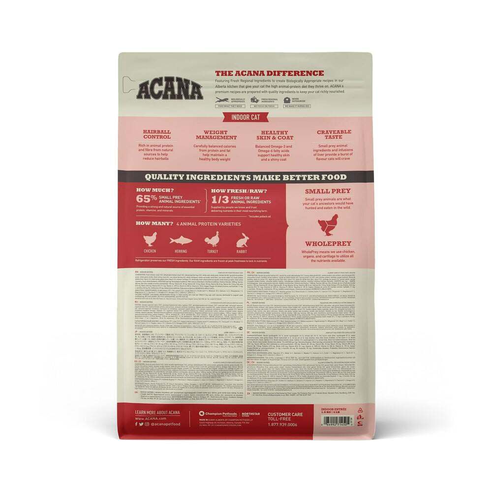 Acana Indoor Entrée Cat - Kattenvoer - 1.8 Kilogram - kalkoen, kip