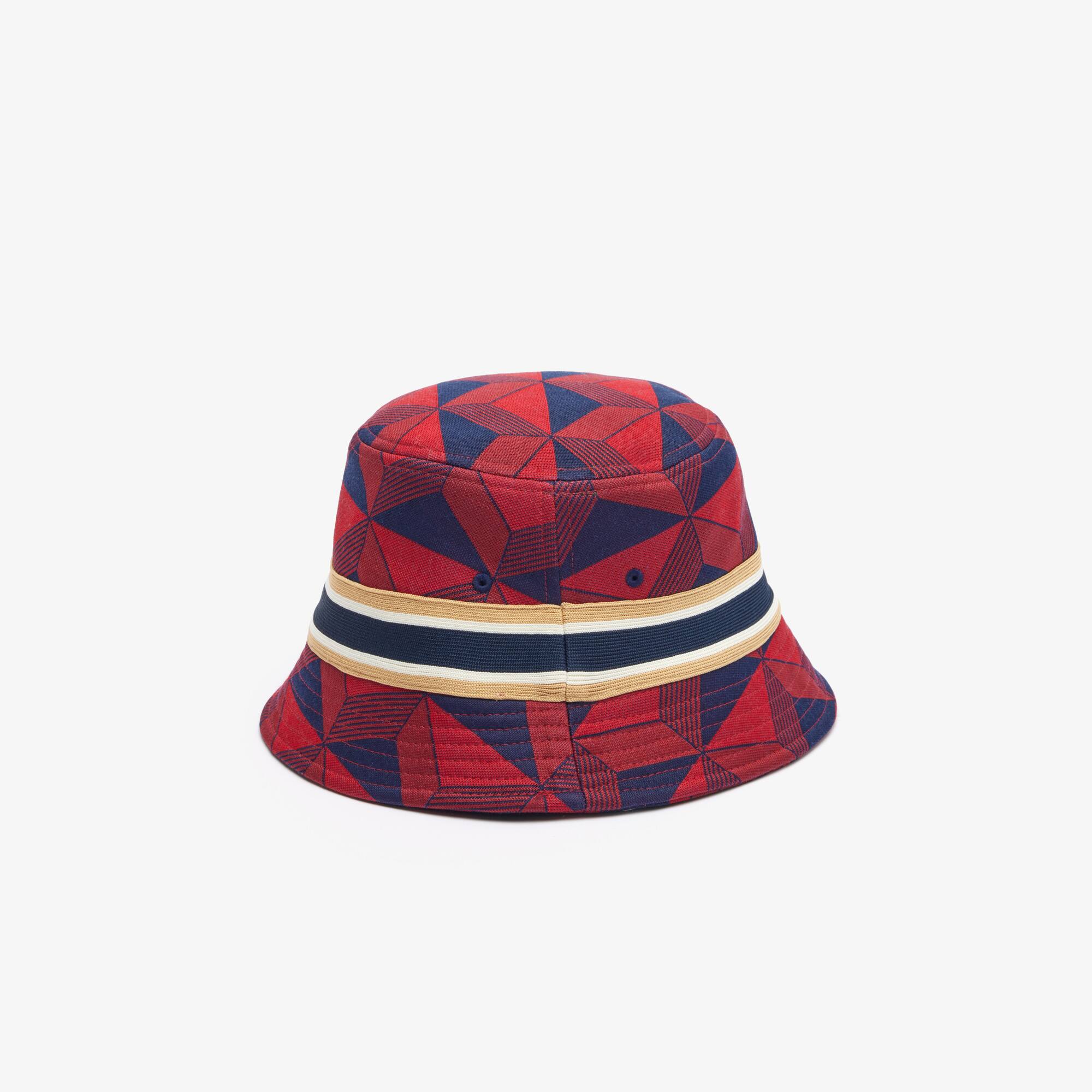 Eimerhut aus Interlock mit Jacquard-Muster Caps & Hüte - Blau - Lacoste - Damen