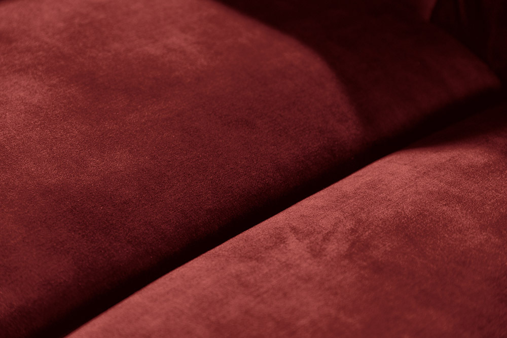 Barock Sofa CHESTERFIELD 205cm rot Samt Federkern Knopfheftung 3-Sitzer Couch