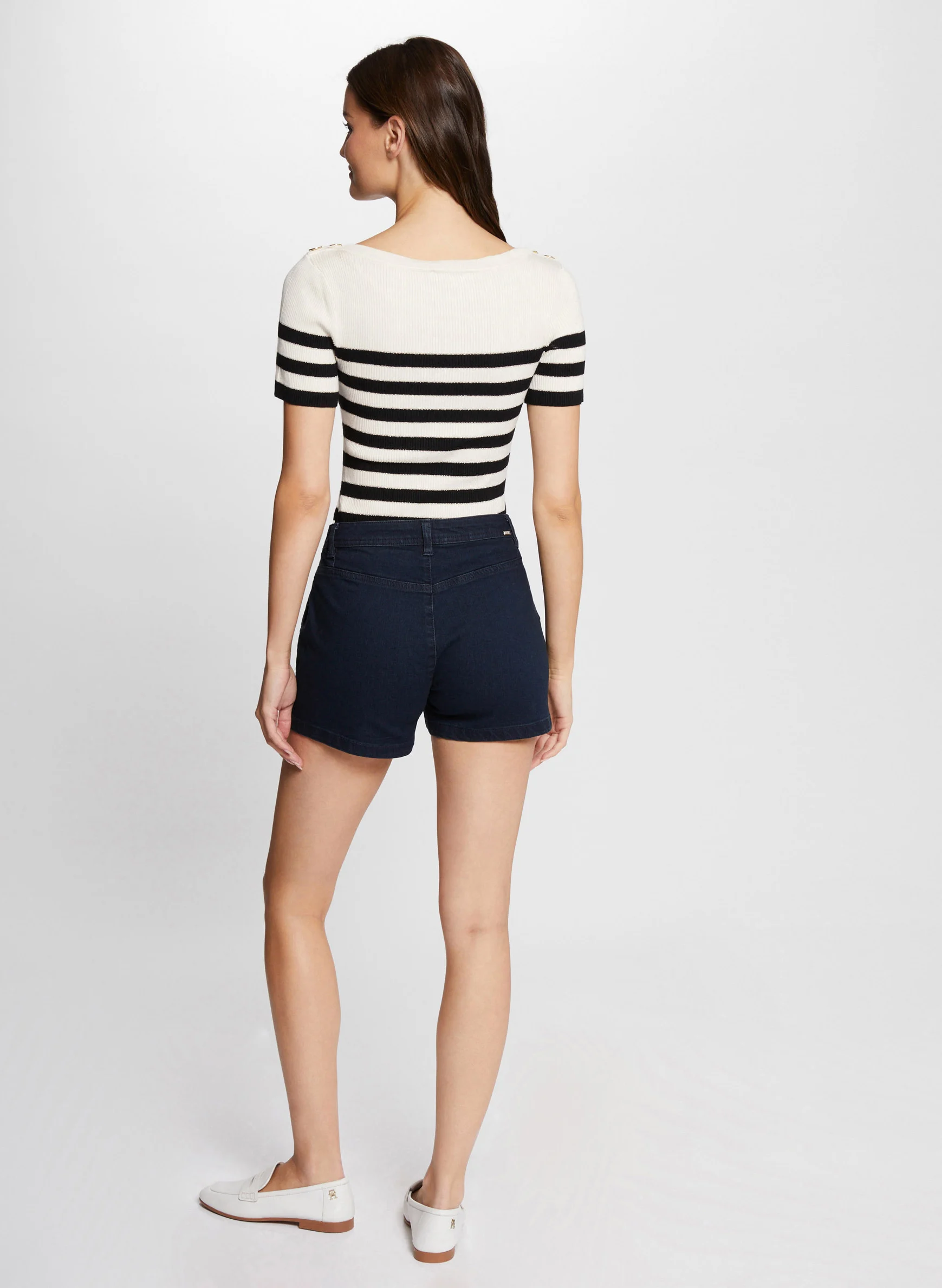 SHIVAL - Short ajusté en jean | Bleu