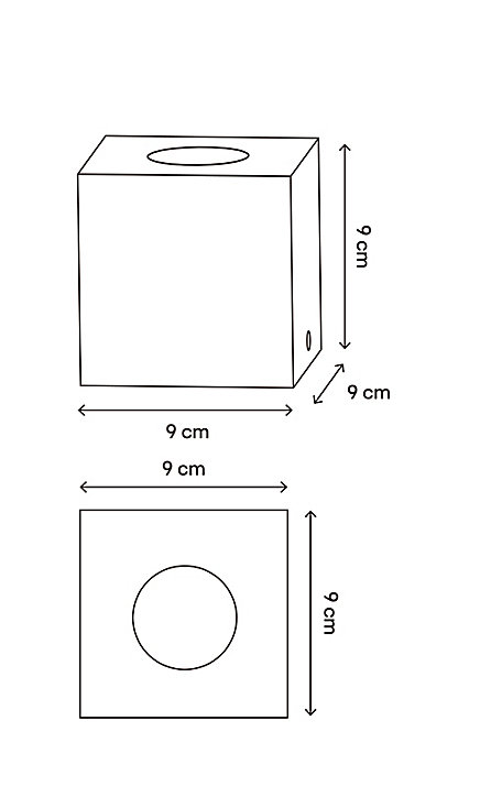 Support de lampe à poser Qausuit carré E27 IP20