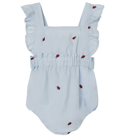 Name It Sommerstrampler - NbfFerilla - Chambray Blue m. Marienkä