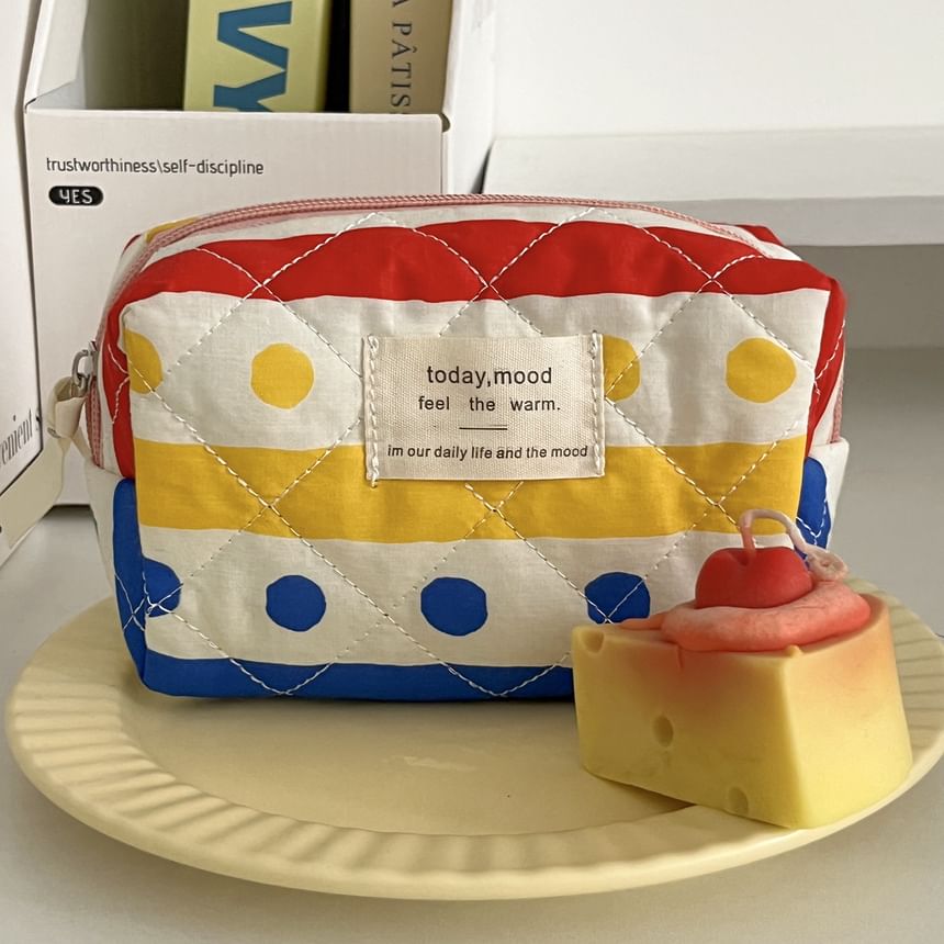 ZenlyHabit - Stoffen make-uptas / clutch / etui met stippen (verschillende designs)