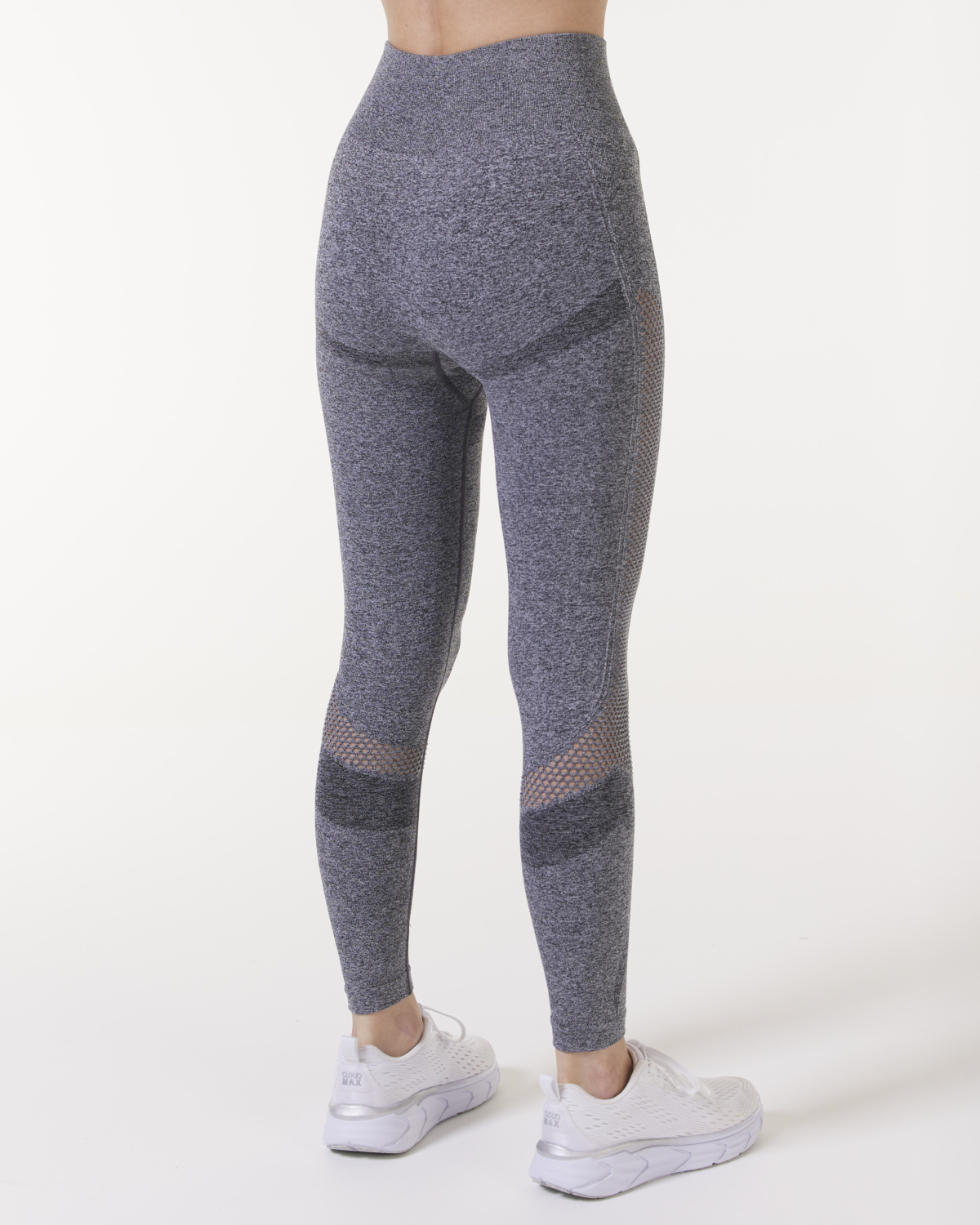 LEVITY Eclipse Mesh Seamless Tights Grey Melange
