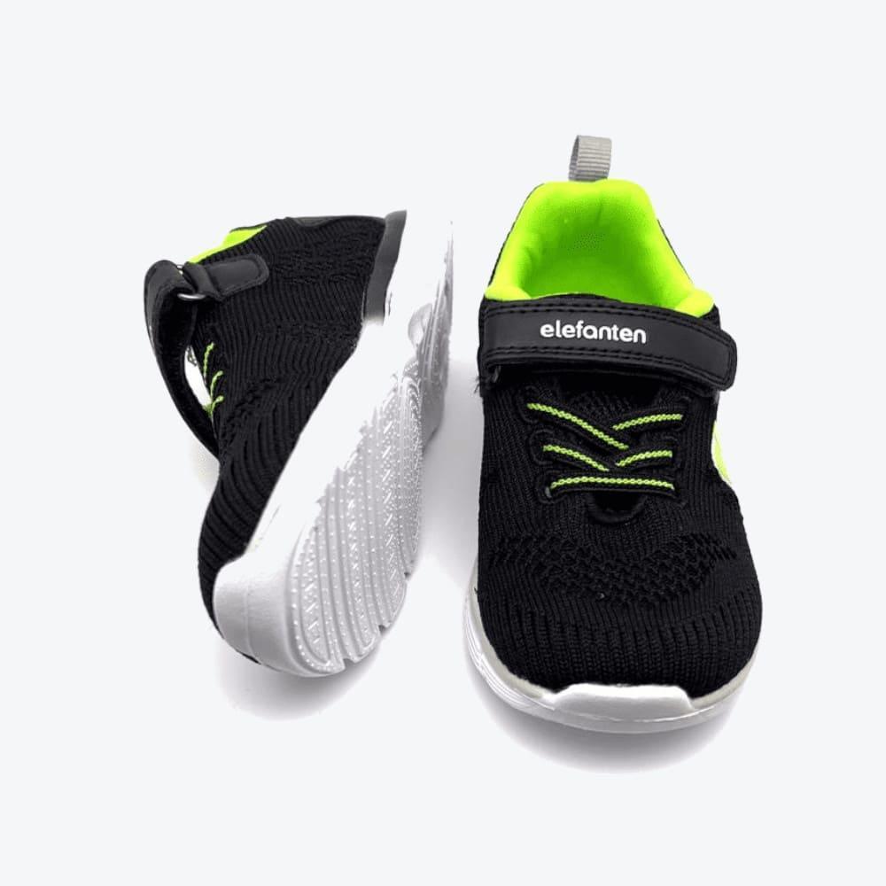 Elefanten Klettschuhe - Teja Tita - Schwarz/Neongrün