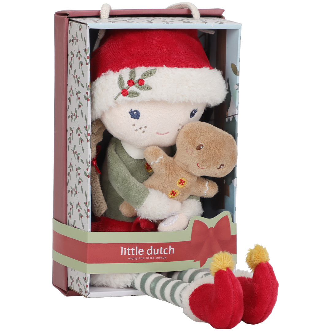 little dutch lappenpop rosa - kerst - 35 cm