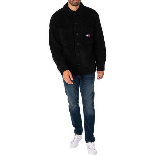 Tommy Jeans - Sobrecamisa De Sherpa Lisa Negro