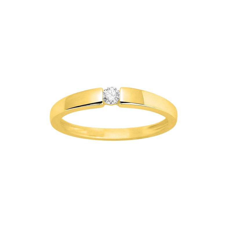 Bague Femme - Or 18 Carats - Diamant 0,08 Carats