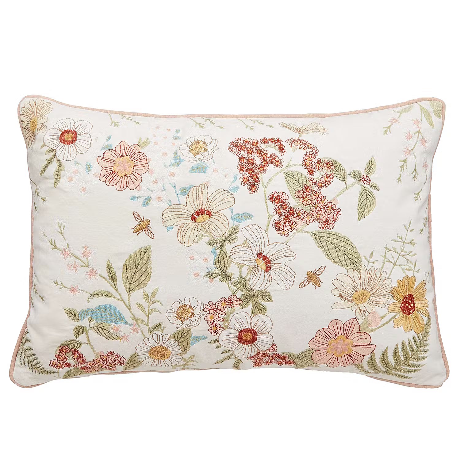 COTTON VELVET Dekokissen Blumen