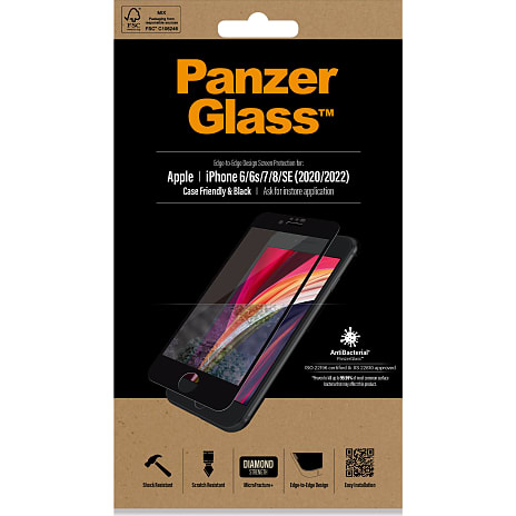 PanzerGlass skærmbeskyttelse iPhone 6/6s/7/8/SE