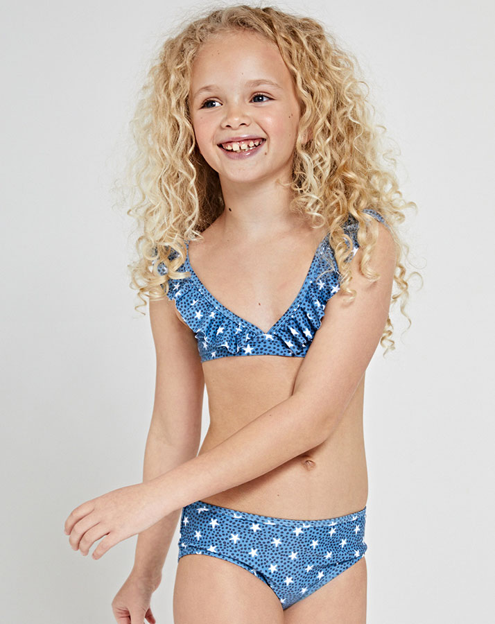 Bikini STARDUST RUFFLE in patagonia blue