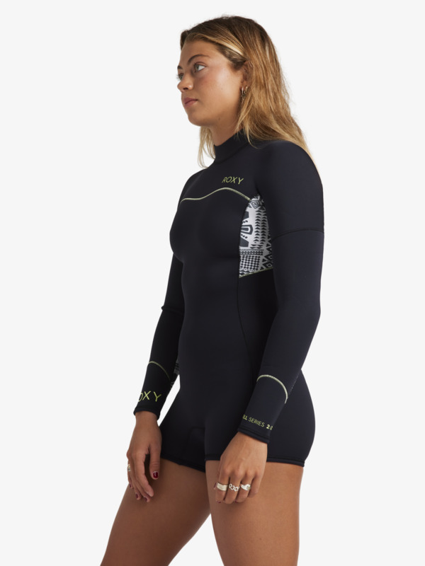 2mm Swell Series Springsuit manches longues Blanc Femme