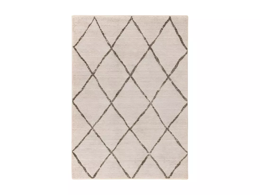 Tapis 150x80cm, design A105R coloris beige - Confort et élégance pour votre intérieur