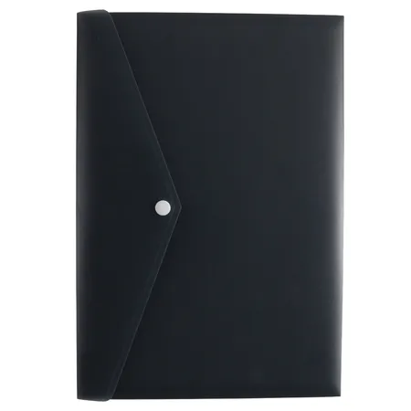Idena Versandtasche DIN C4, Kunststoff schwarz, transluzent, mit Druckknopf