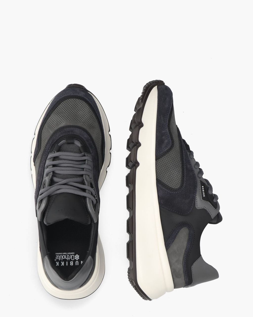 Nubikk Luca Noa Donkerblauw/Grijs Herensneakers