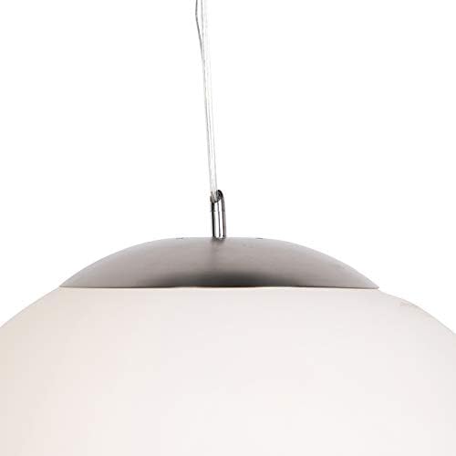 Qazqa - Modern Skandinavische Hängelampe I Pendellampe I Pendelleuchte Opalglas 50cm - Ball 50 I Wohnzimmer I Schlafzimmer - Rund I Kugel I Kugelförmig - LED geeignet E27