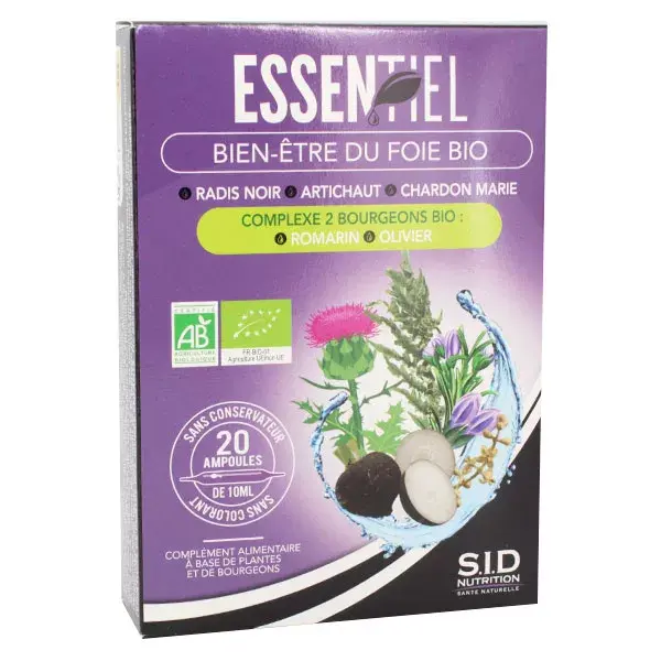 SID Nutrition Essential Liver Wellbeing Orgânico 20 ampolas